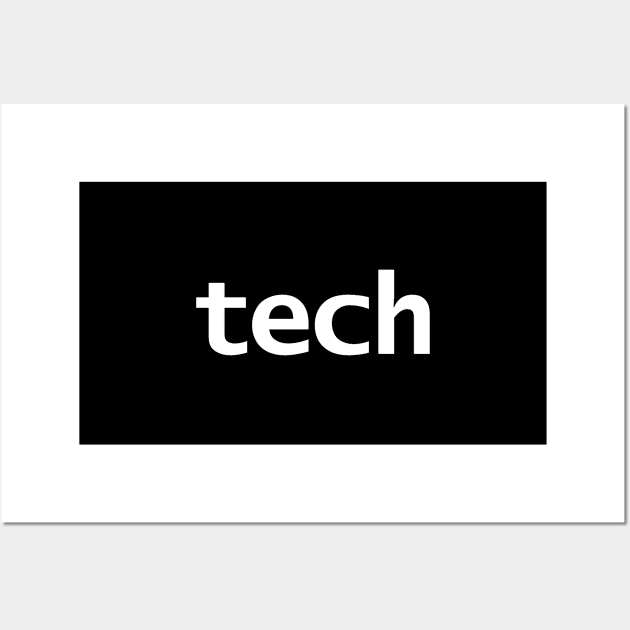 Tech Typography White Text Wall Art by ellenhenryart